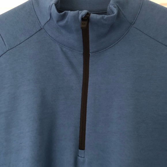 Gapfit Athletic Mens Long Sleeve Pullover Blue Zip Up Pullover SZ M - Picture 4 of 5